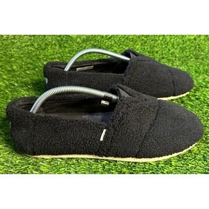 MENS SIZE 10‎ BLACK TOMS ALPARGATA FLATS VGUC Fuzzy